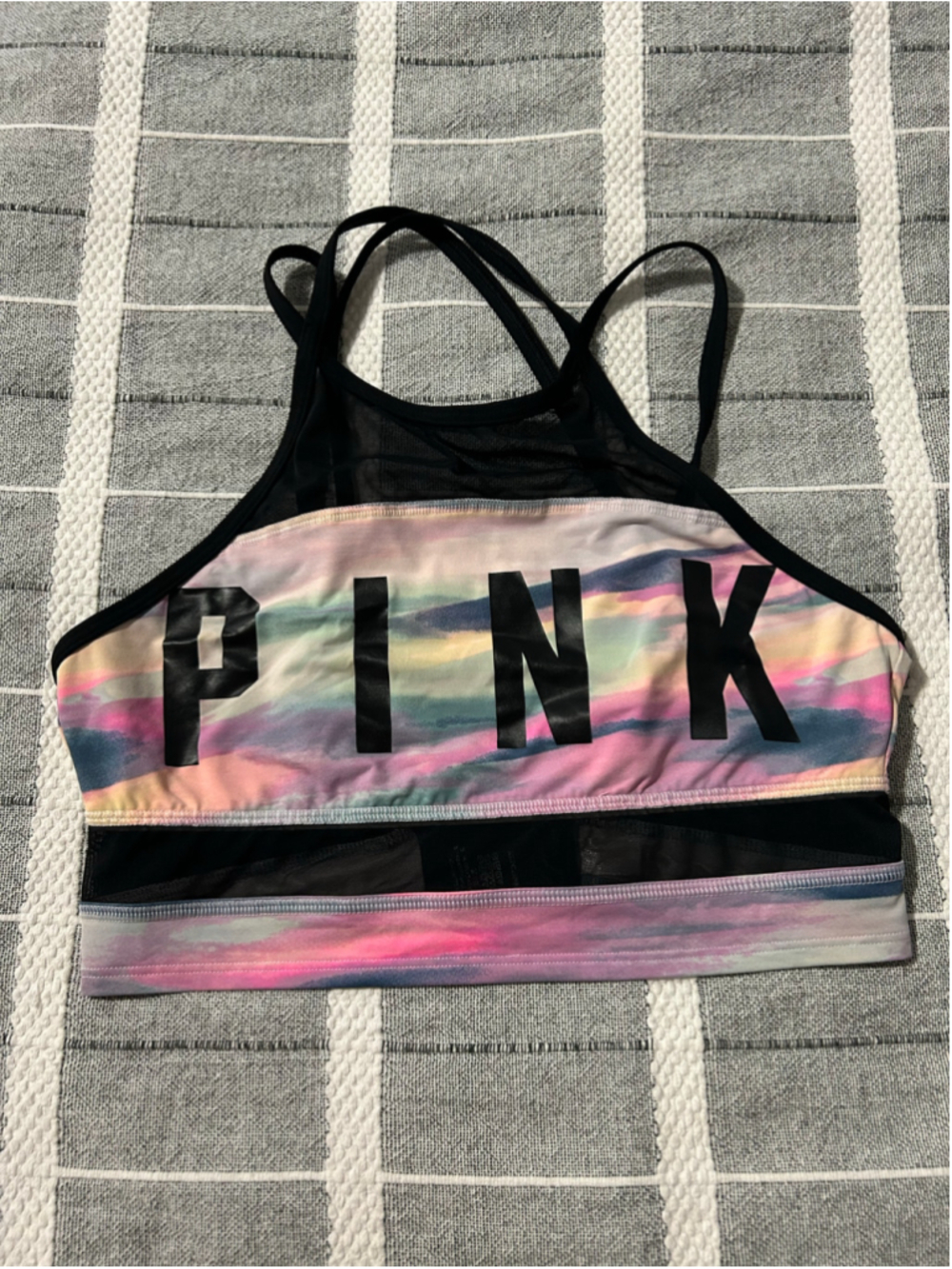 Women's Victoria's Secret PINK Sports Bra Size S Multi-color Black
